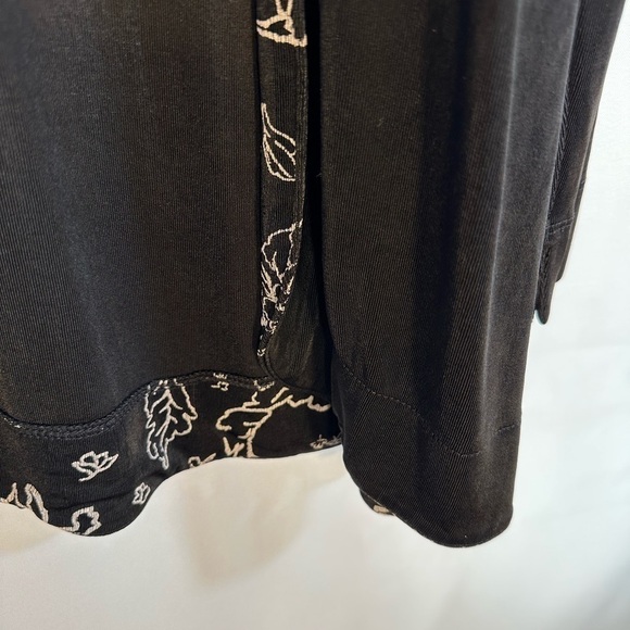 Chico’s Womens Size 3 US XL Open Front Long Sleeve Cardigan Sweater Duster Black - Picture 5 of 10